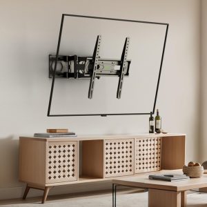 USX MOUNT TV Wall Mount for 32-65 inch Flat Screen/LED/4K up to 110lbs, Full Motion TV Mount Bracket with Swivel & Tilt Articulating Dual Arms, Max VESA 400x400mm, Fits 12/16" Wood Studs - Image 4